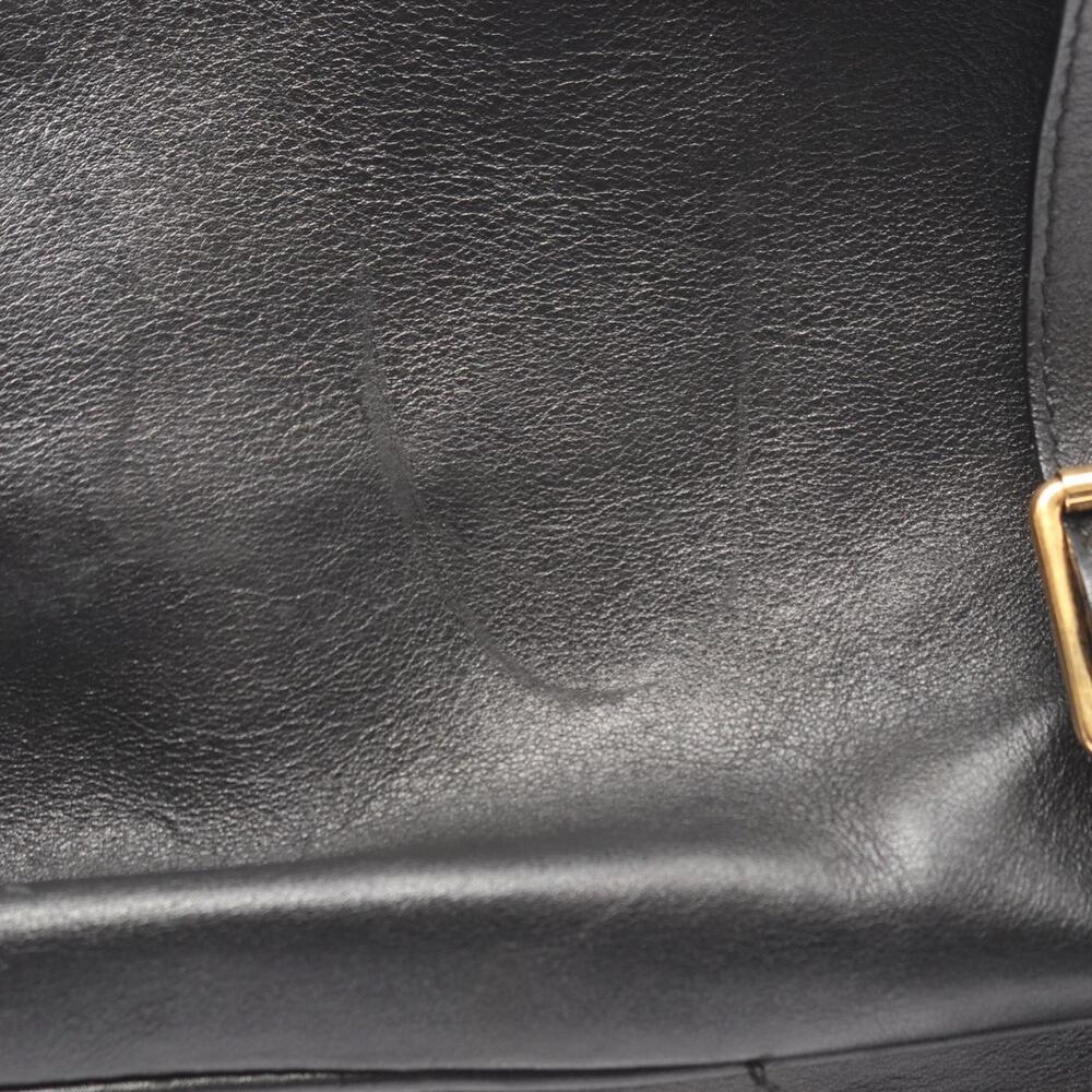 GUCCI Black Leather Bamboo Backpack - Picture 8 of 12